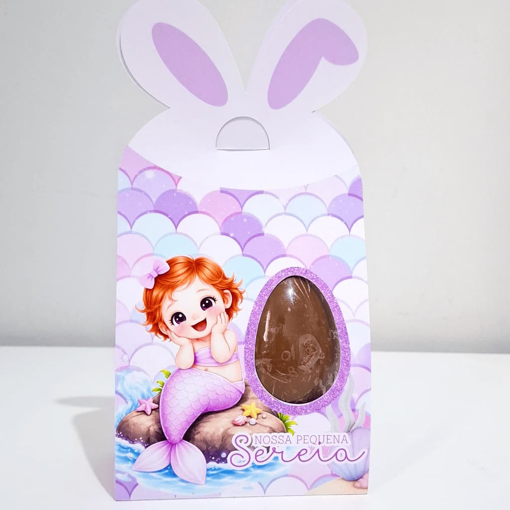 Kit Páscoa para de Ovo 50g com kit Colorir + Embalagem Personalizada (Sem giz e ovo)