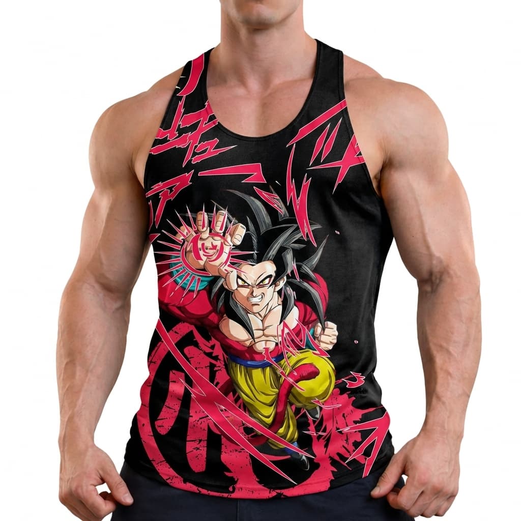 Regata cavada academia goku ssj4 musculação