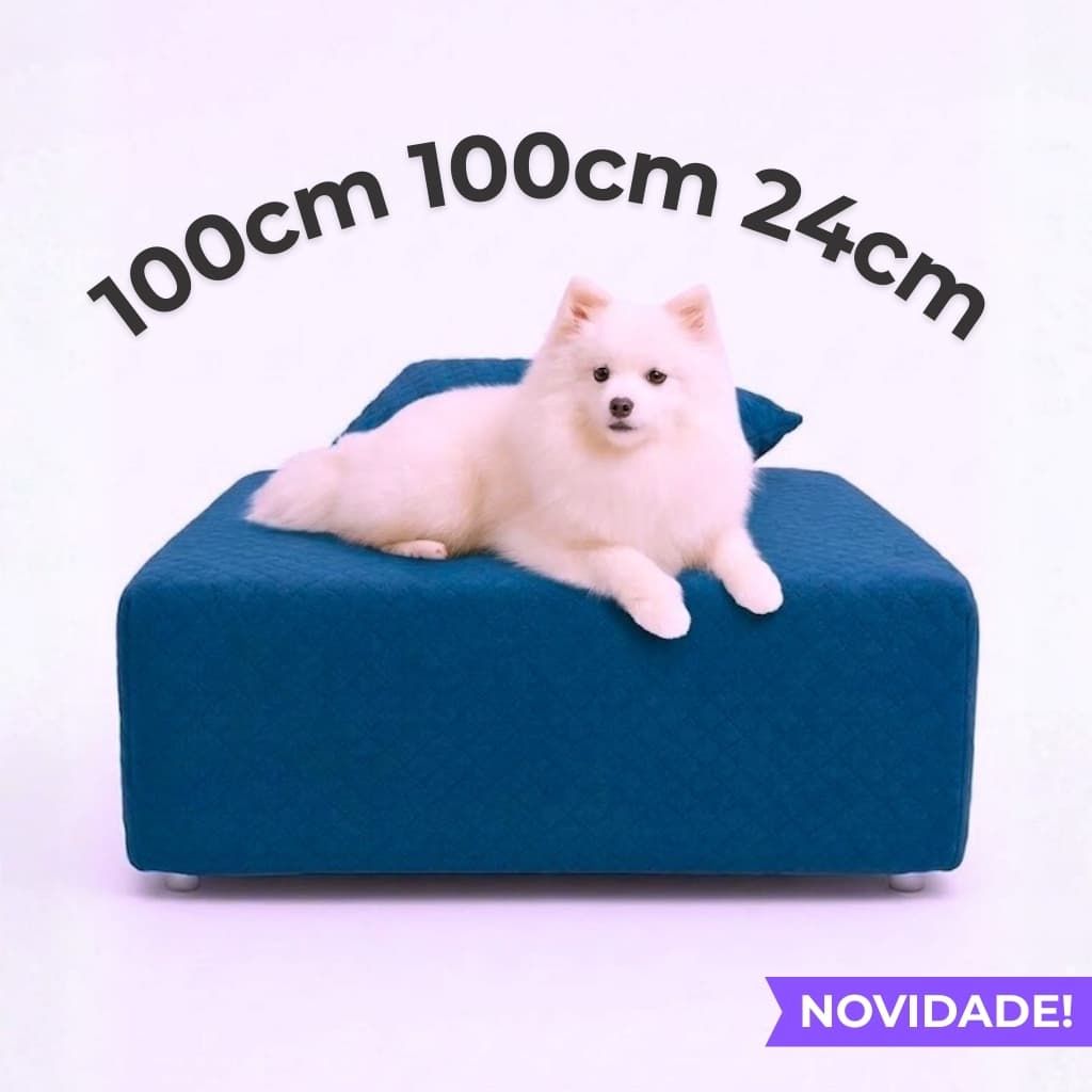 Lençol com elástico para cama cachorro e gato pet 100cmX100cmX24cm
