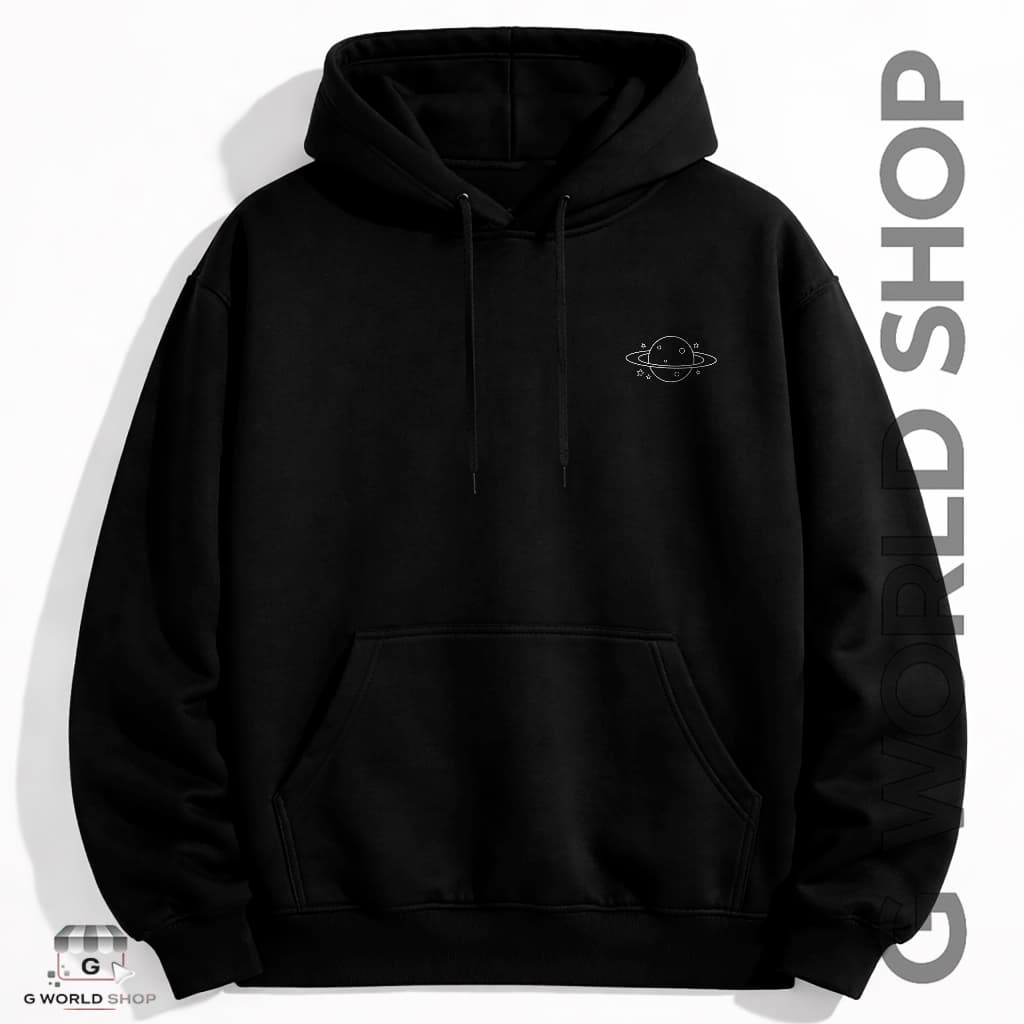 Moletom Com Capuz Planeta Planetinha Saturno Astronomia Blusa de Frio Canguru Flanelado Adulto e Infantil