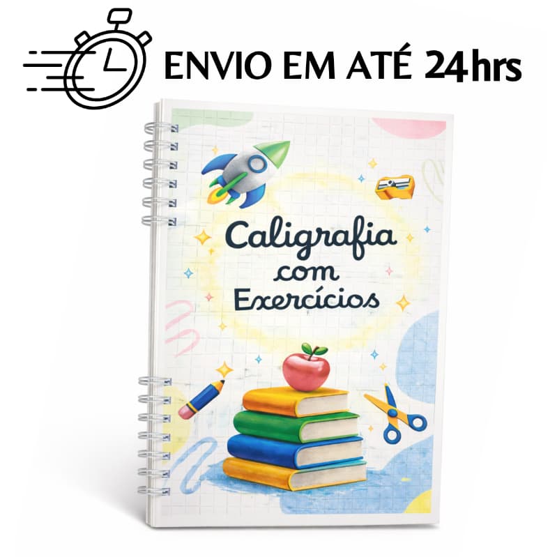 Caderno De Caligrafia Infantil Letra Cursiva e Atividades