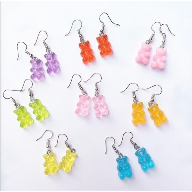 Brincos divertidos de Ursinho Gummy Bear Aestetich