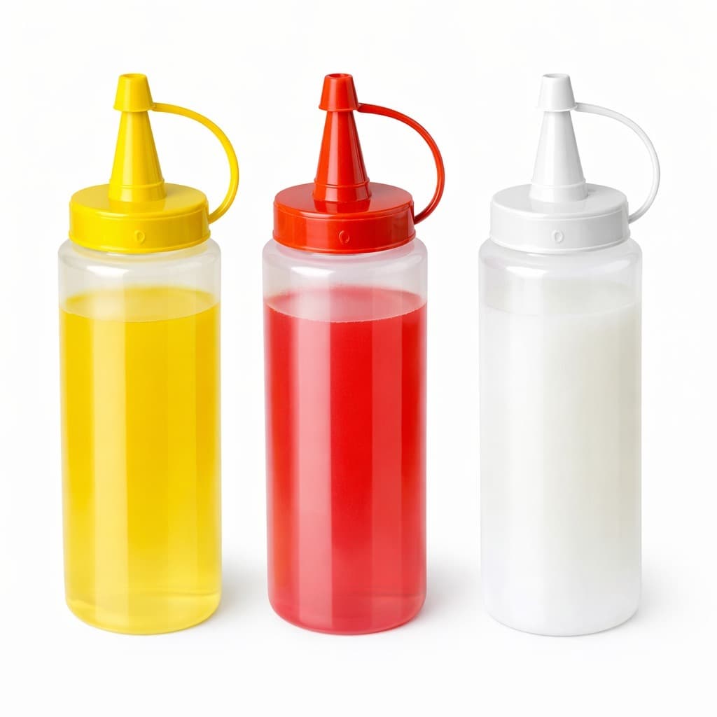 Kit 3/12 Bisnagas para Molho 200ml Ketchup Mostarda Lanchonete