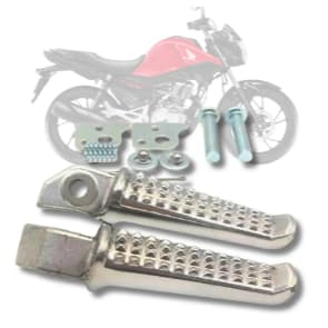 PAR DE PEDALEIRA TRASEIRA MOTO HONDA CG TITAN/FAN/START 160 2025/2026 POLIDA