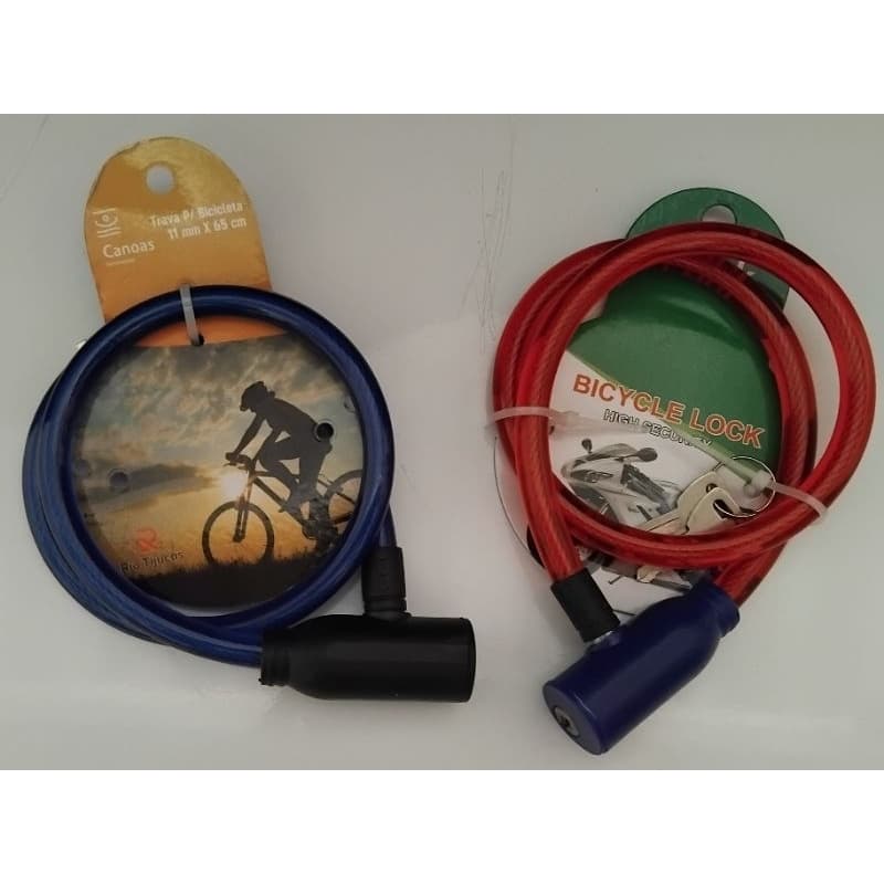 Corrente Cadeado Trava Bicicleta Chave - Proteção Confiável e Fácil de Usar em Diversas Cores
