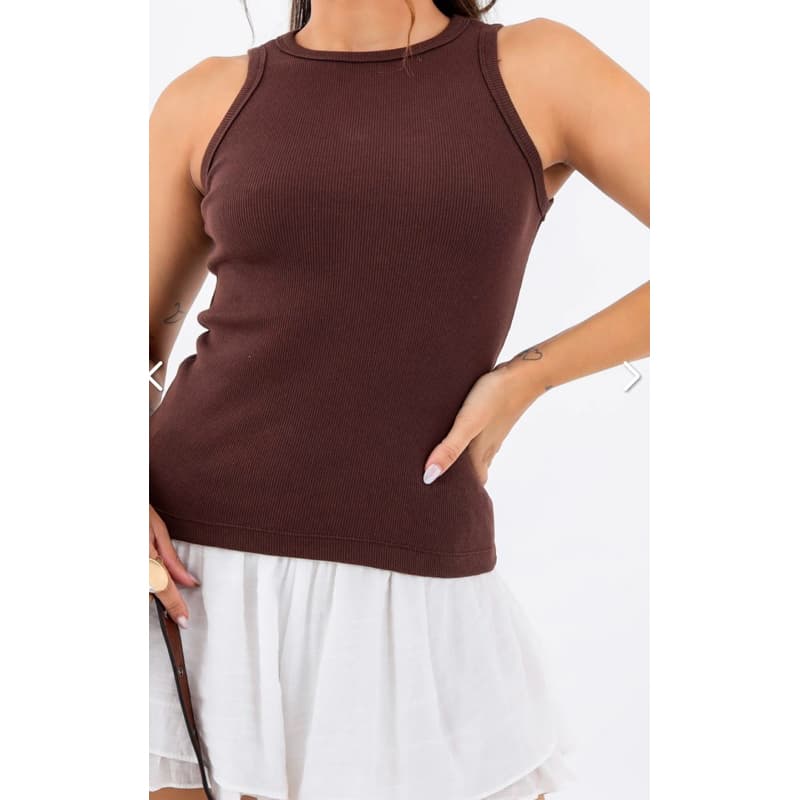Blusa Regata Básica Canelada