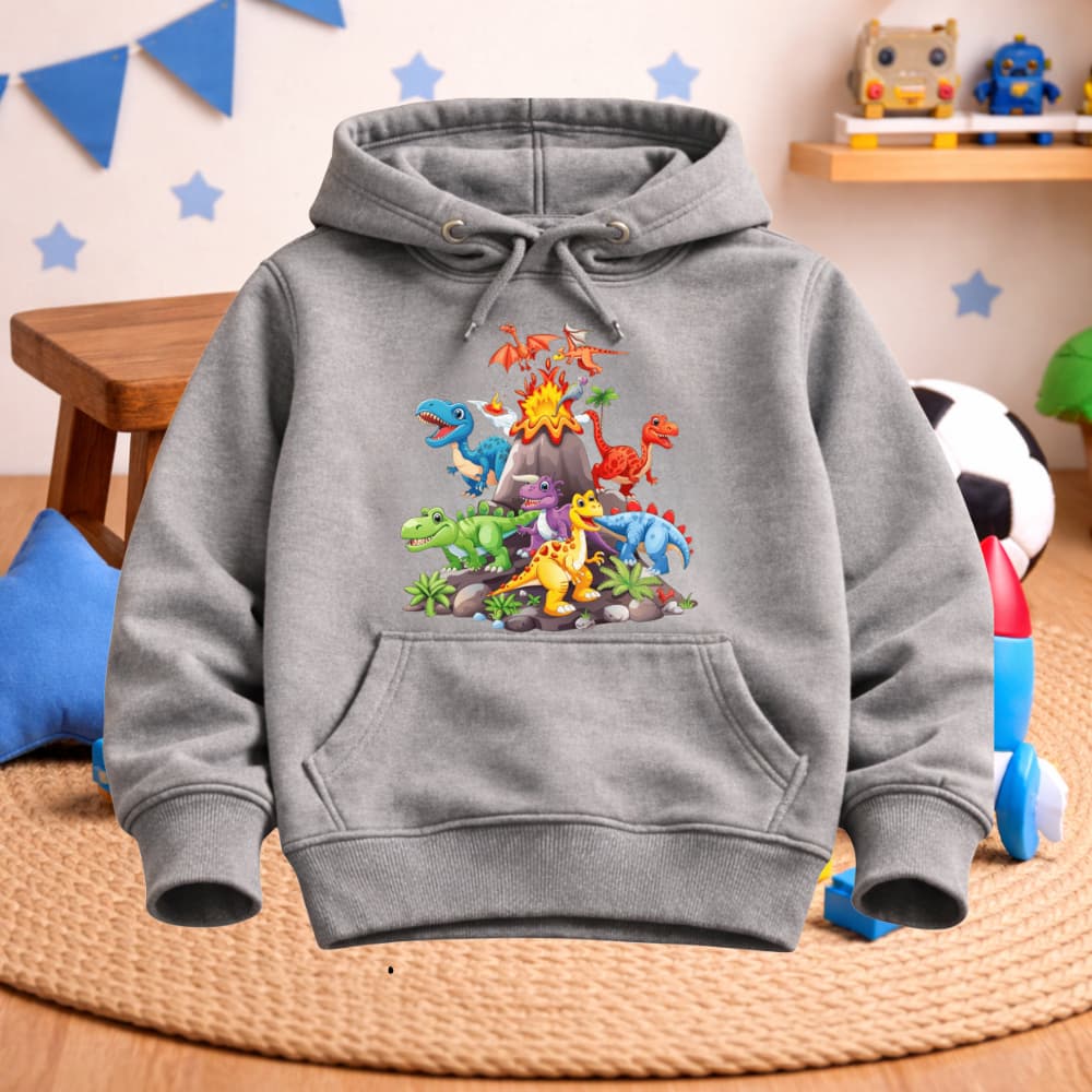 Moletom Infantil Dinossauro Capuz Estampado Menino Confortável Inverno