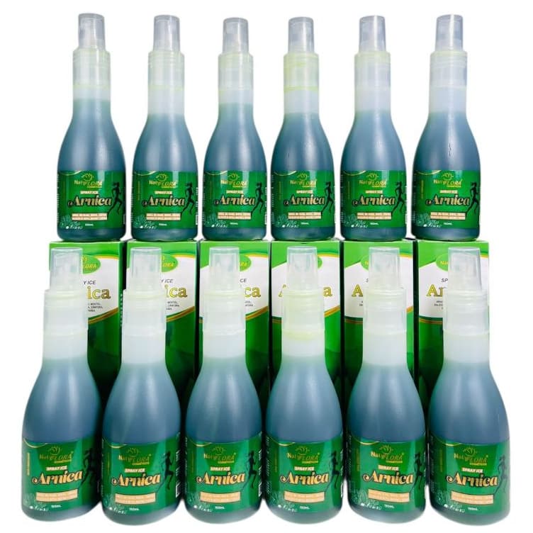 Spray Ice Arnica 150mL Alívio de Tensões e Desconforto Musculares 12 Unid. NatyFlora