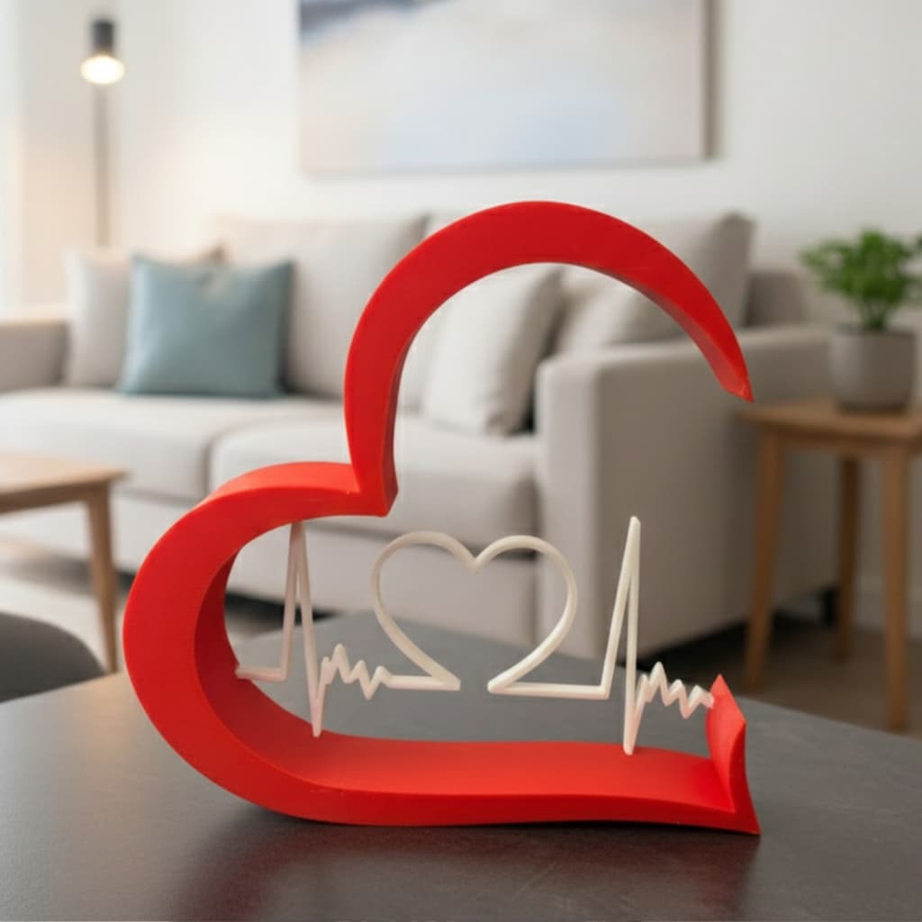 Coração Decorativo Enfeite de Mesa Presente Criativo Escultura Dia dos Namorados Mães Medicina