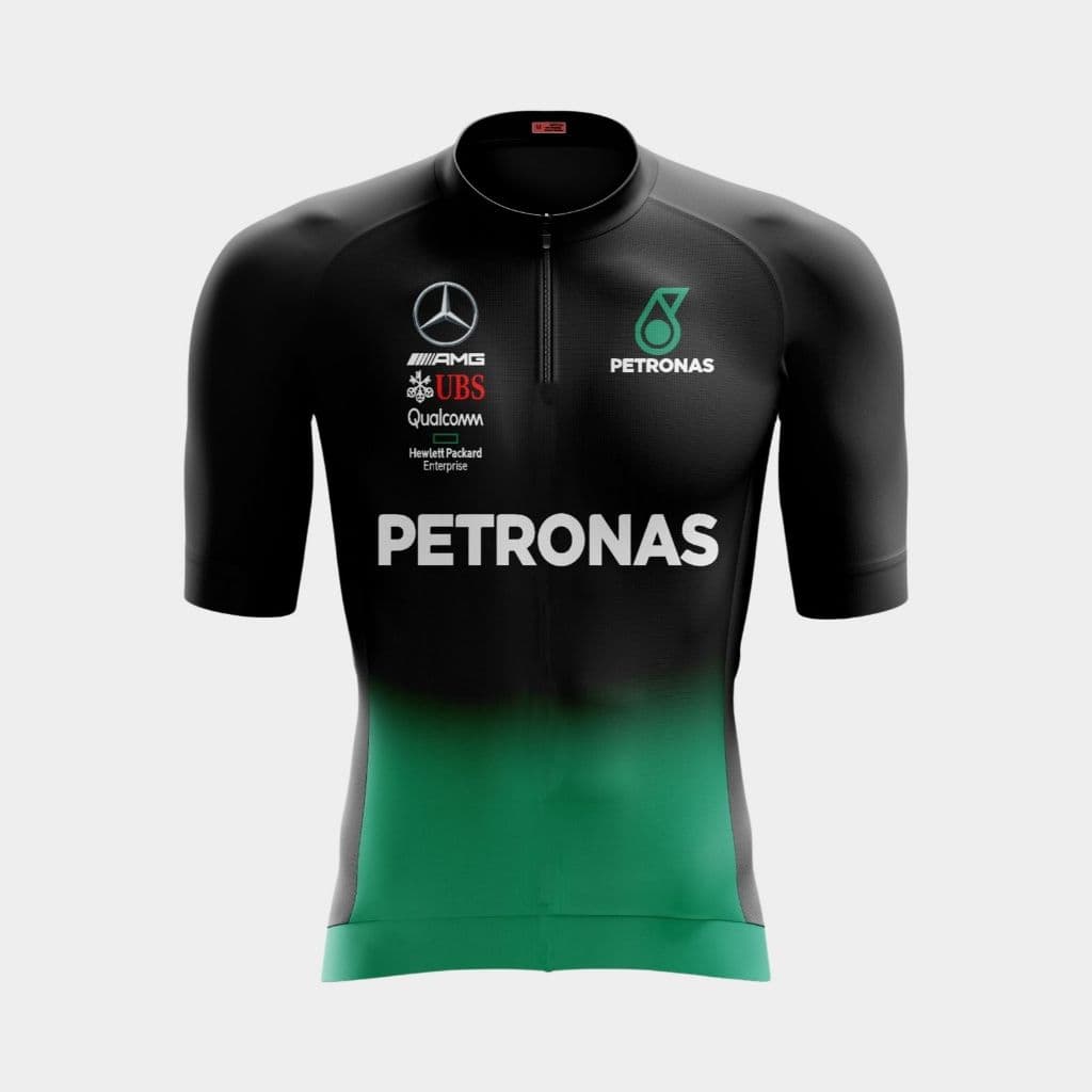 Camisa Ciclismo Masculina Camiseta Manga Curta Petronas Preta Roupa Bike Pedal Mtb
