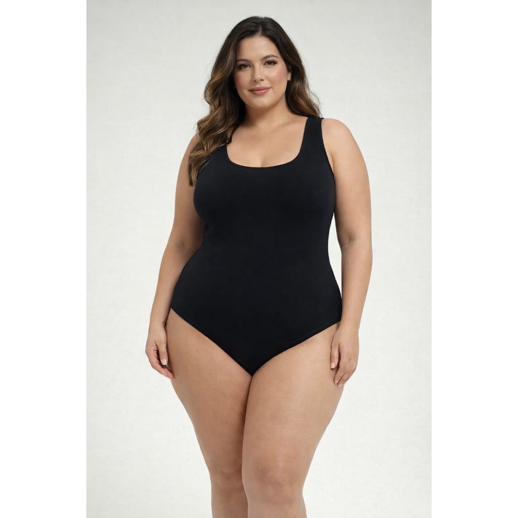 Body Regata Decote Quadrado Romantic Do P ao G1 Plus Size Conforto Estilo Moda Blogueira