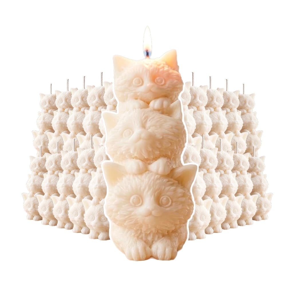 30 a 50 Velas Trio de Gatos Aromatica Lembrancinha Presente Perfumado Personalizado