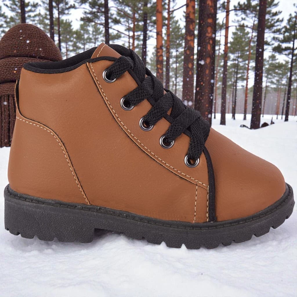 Coturno Masculino Bota Infantil Criança Menino Cano Baixo Cadarço Sola Macia Confortável Estiloso