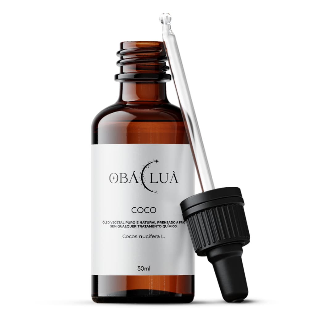 Óleo Vegetal de Coco Fracionado (Líquido) OBÁ LUÀ 100% Puro – Uso Corporal e Capilar
