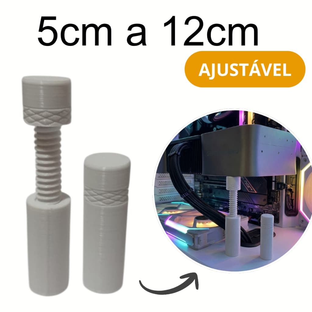Suporte para Placa de Vídeo GPU Ajustável Vertical