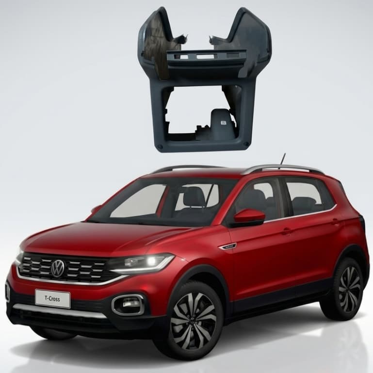 Acabamento Console VW T-Cross 2018 a 2022 Original Alta Qualidade Encaixe Perfeito
