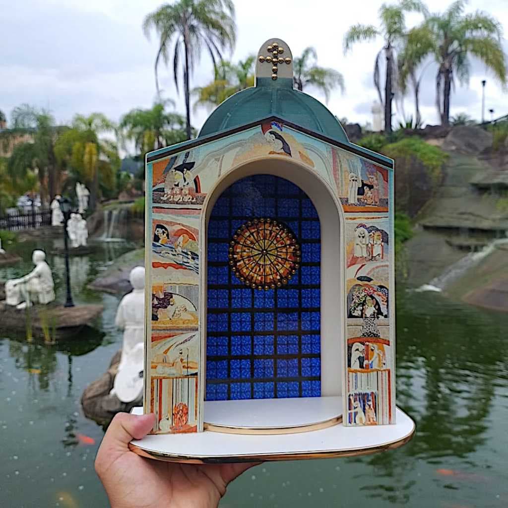 Capela Missionária Mosaico Do Santuário Nacional De Aparecida 38cm