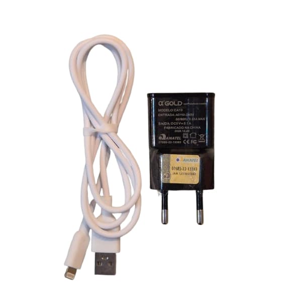 Carregador USB 3.1A + Cabo iPhone 1m Compatível Lightning