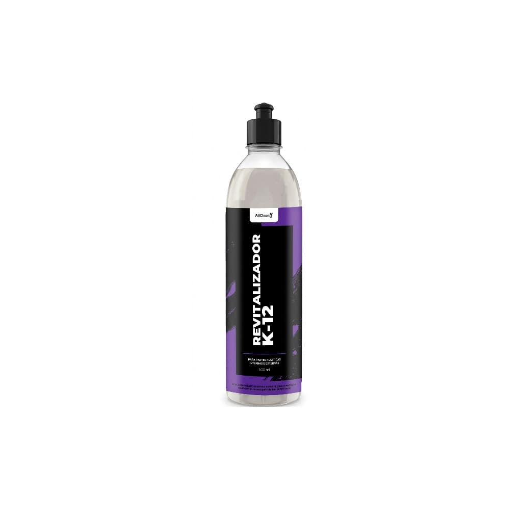 Revitalizador de Plásticos Automotivos K-12 500ml Restaura Para-choque Painel Brilho Duradouro