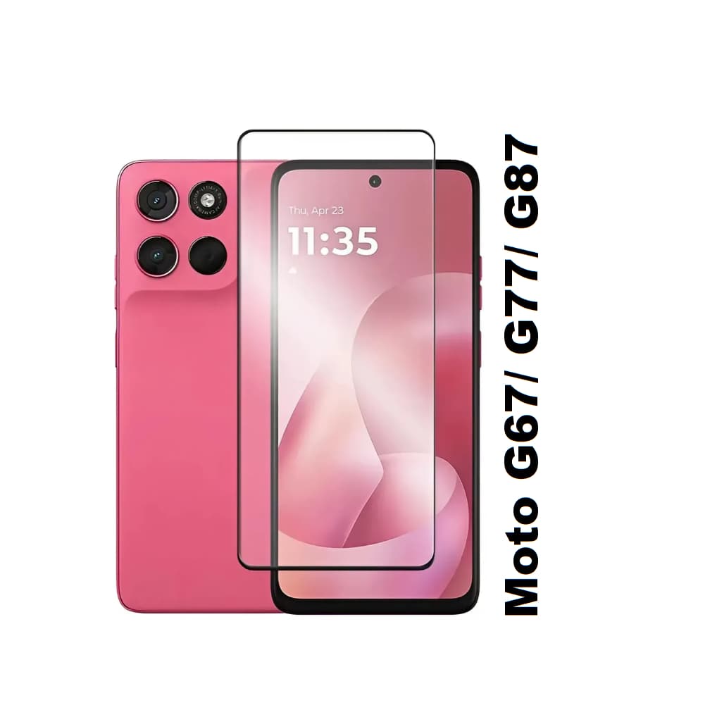 Pelicula de vidro 3D para Motorola Moto G67 / G77 / G87 /Protetor de tela