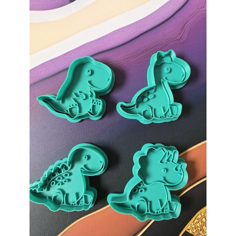 Conjunto de Cortadores de Biscoito, massinha de modelar e carimbos de Dino Dinossauro Animal