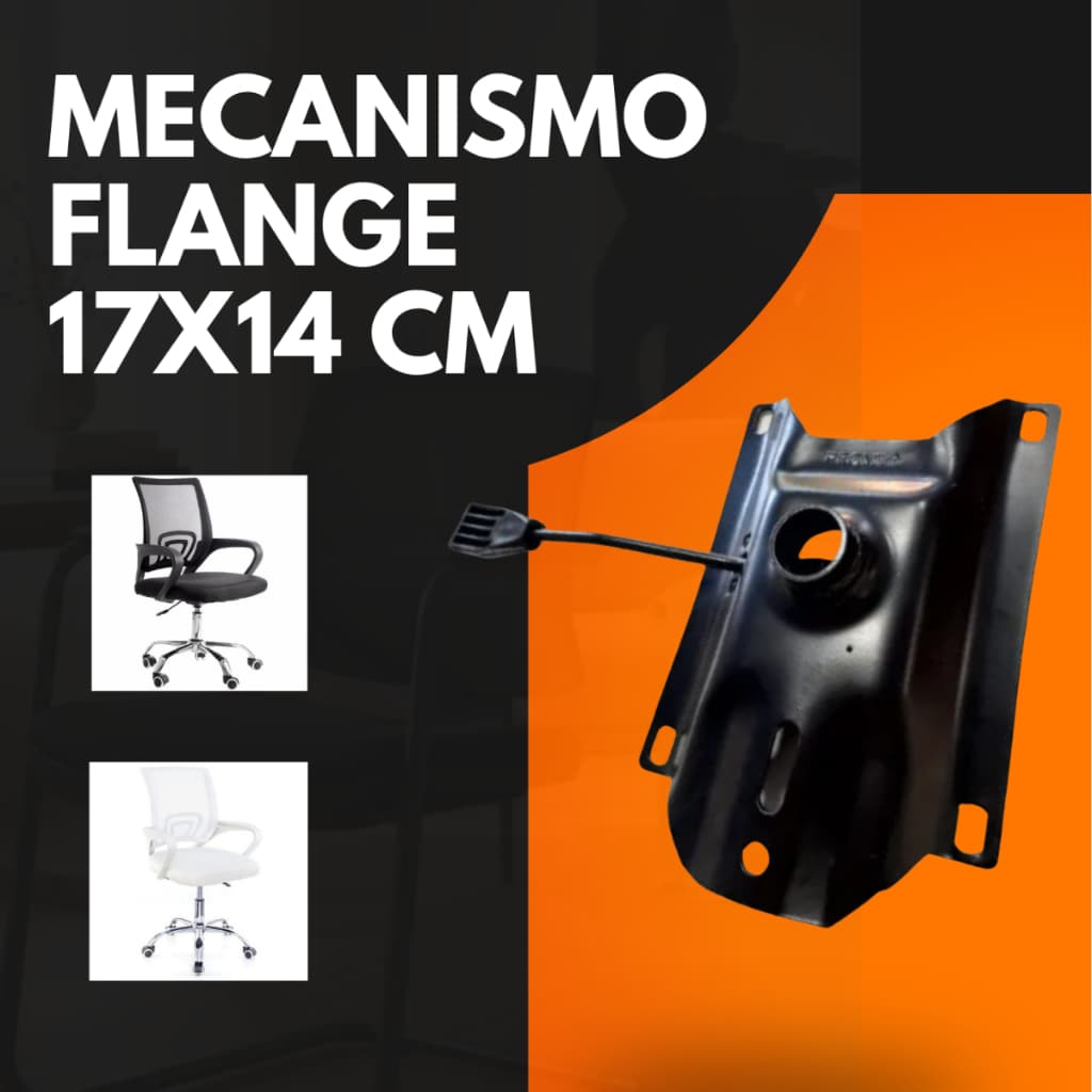 Mecanismo Flange Para Cadeira de Escritório Secretária Diretor 17,5x14,5