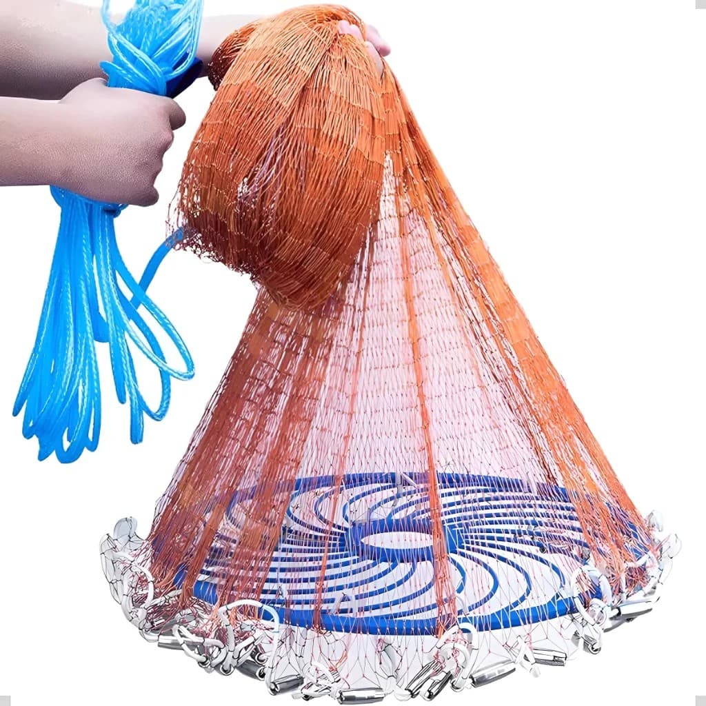 Tarrafa Multifilamento Com Disco Lambari Tilapia Traira Reforcada Fio Seda