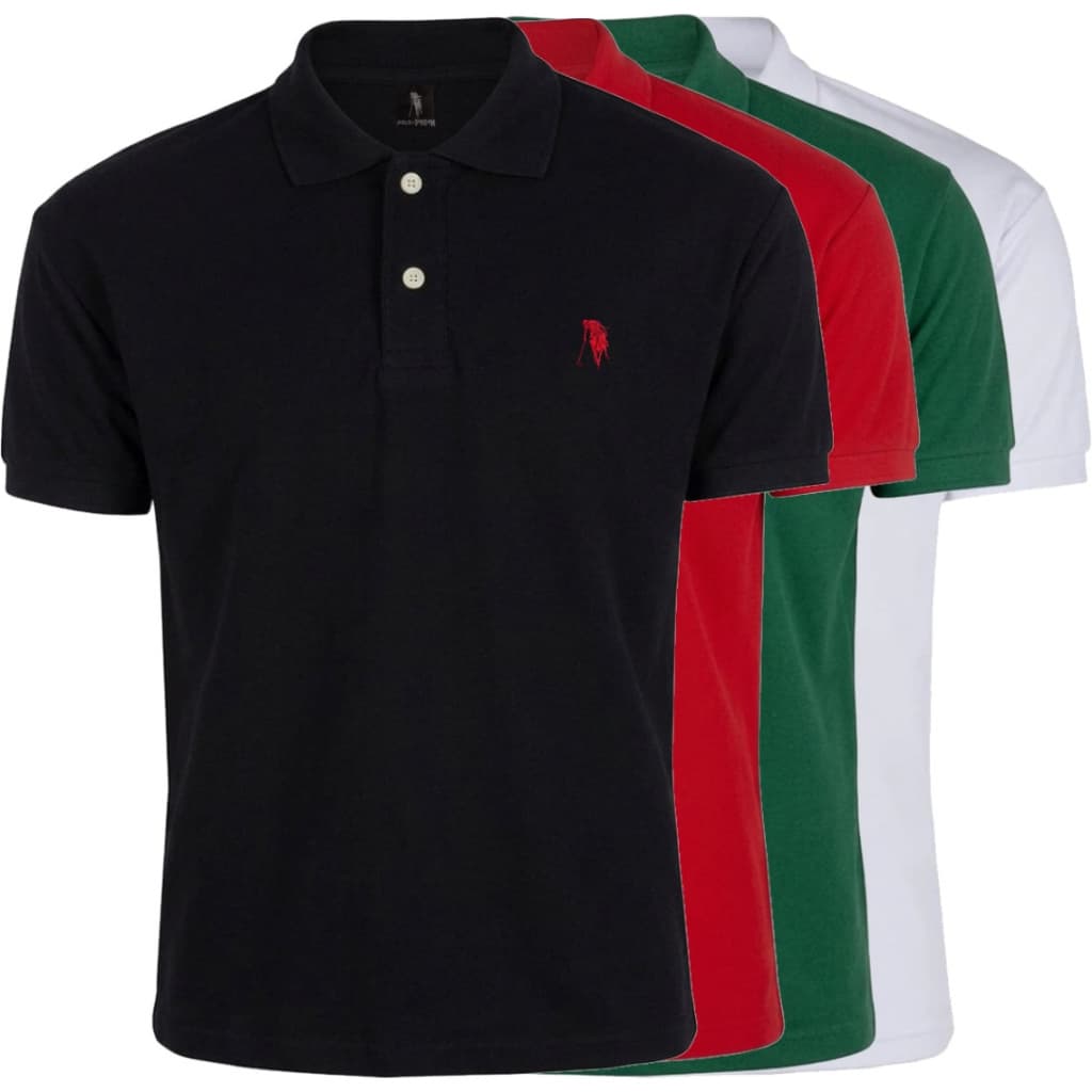 Kit C/04 Camisa Polo Masculina Grandes Marcas PREMIUM