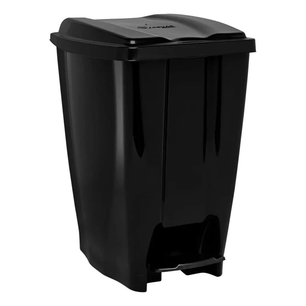 Lixeira com Pedal 20L 40L Jaguar Branca Preta Plástico Reforçado Cozinha Banheiro Antiodor