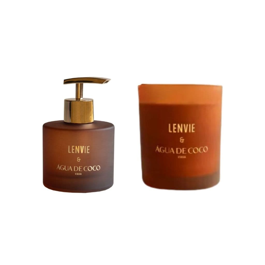Kit Lenvie Terra Do Sol Vela 210g + Sabonete 200ml | Collab Água de Coco