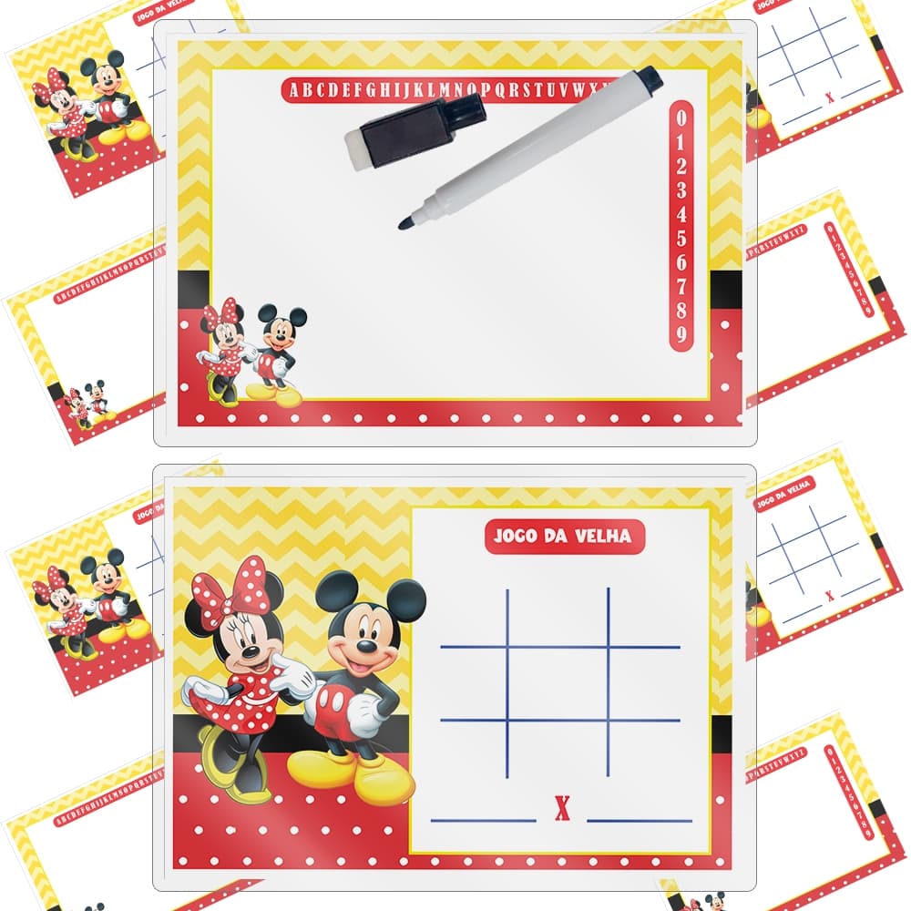 Lousa Magica Lembrancinhas Para Aniversario Festa Infantil Pronto para o Envio Tema Mickey e Minnie