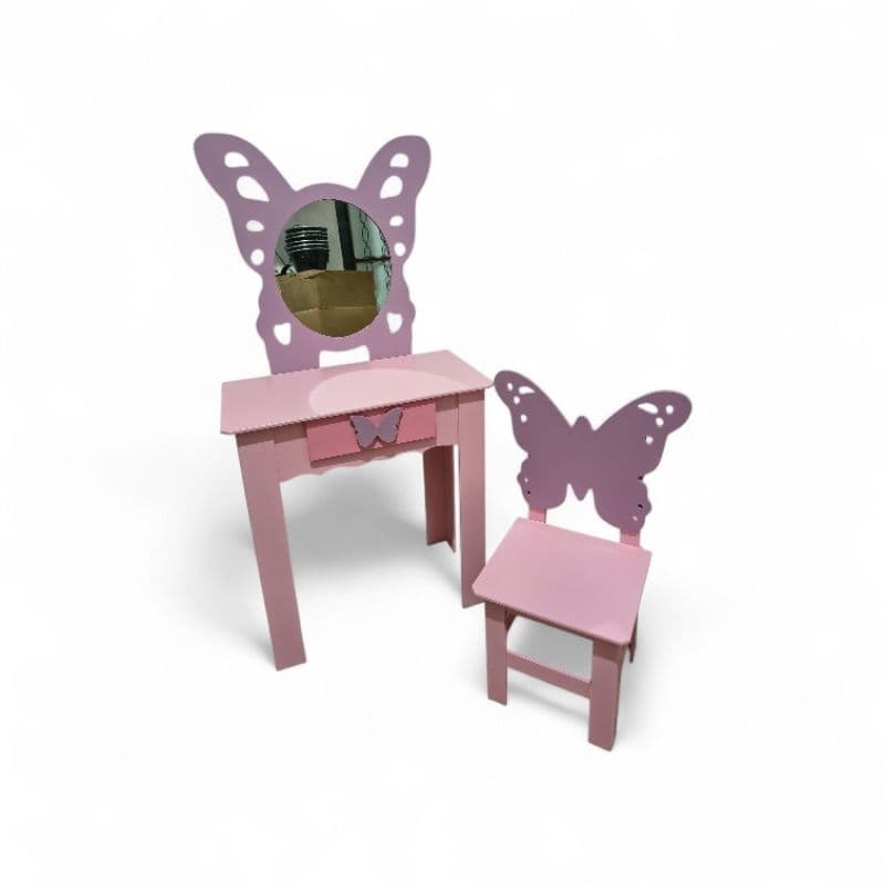 Penteadeira Infantil Borboleta e Minnie em MDF