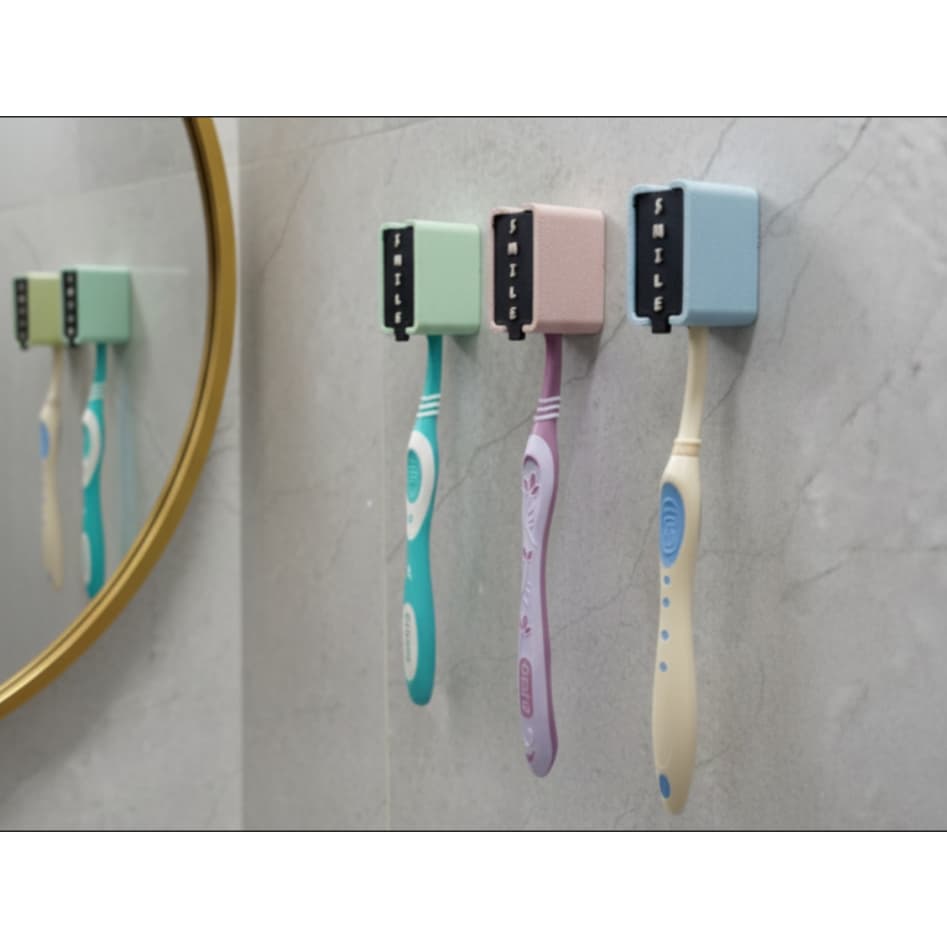 Kit 2 Suportes para Escova de Dentes com Tampa – Protetor com Abrir e Fechar | Organizador Higiênico para Banheiro