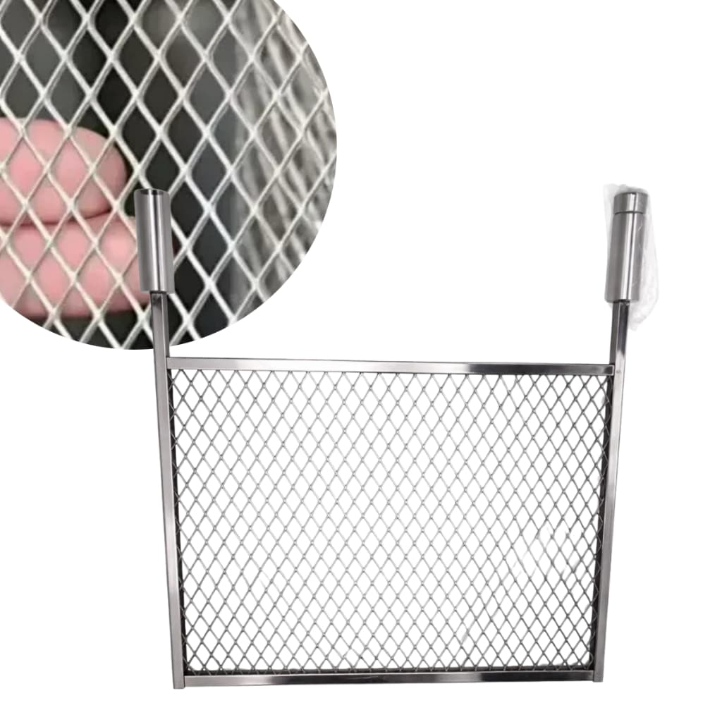 Grelha Tela Expandida Inox Churrasco Profissional Resistente Carne Peixe Legumes Alta Durabilidade