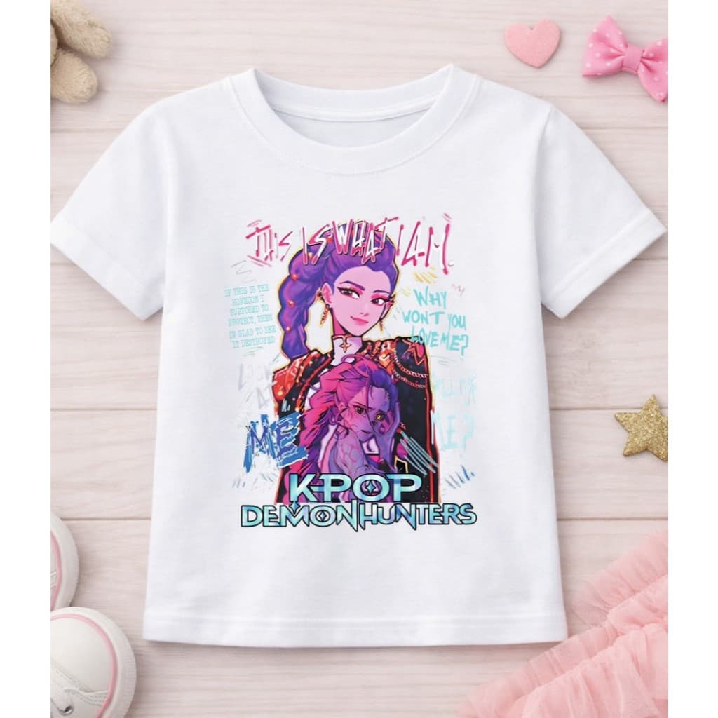 camiseta infantil gueirreiras do k-pop