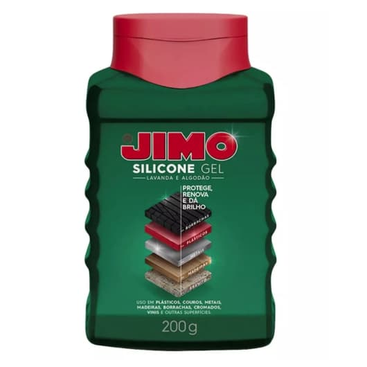 Jimo Silicone Gel Lavanda e Algodão 200g Lustra Móveis Brilho Proteção Couro Plásticos