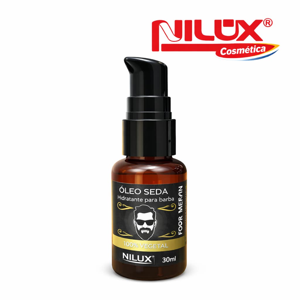 Óleo Para Barba Nilux 30ml – Hidrata, Fortalece e Dá Brilho | 100% Vegetal