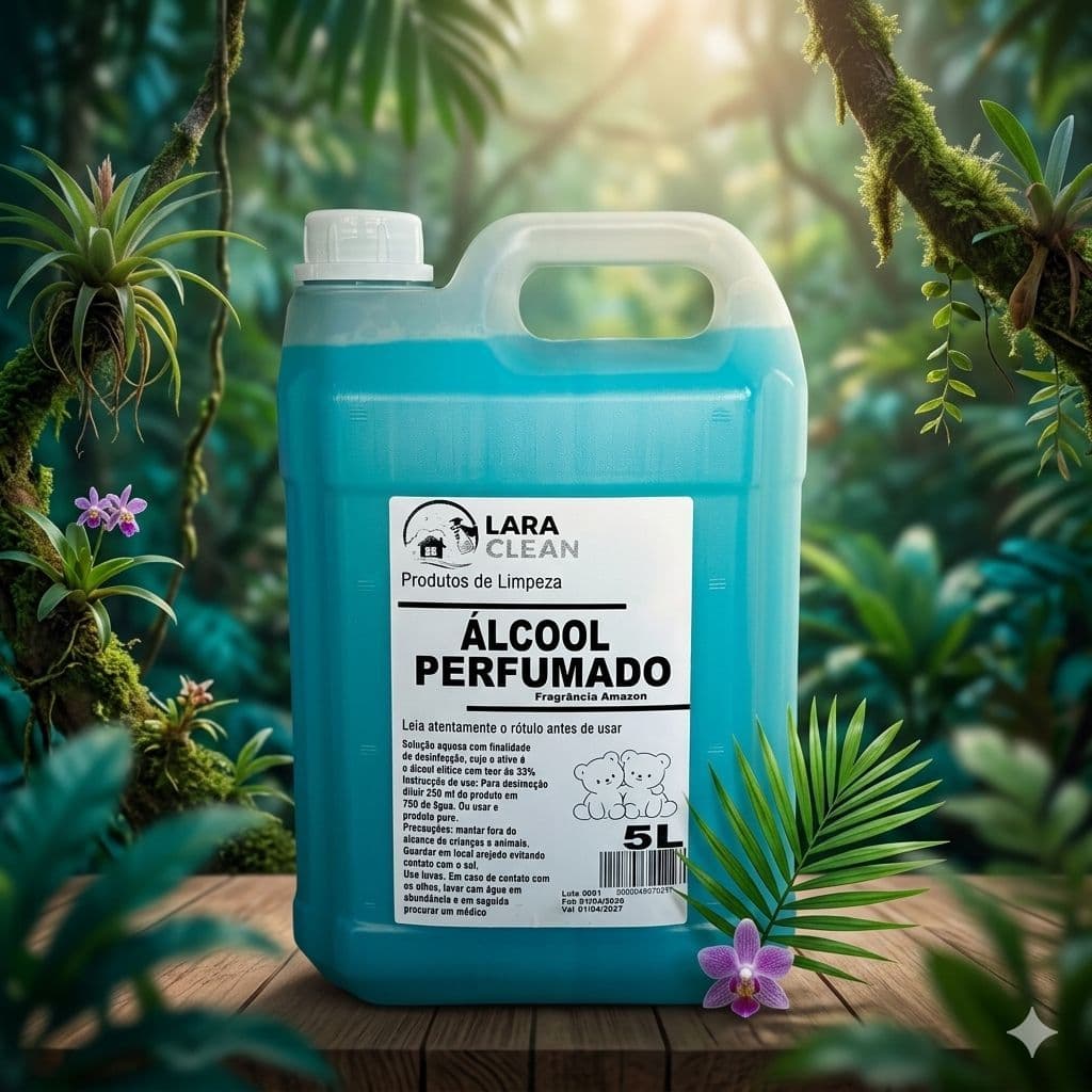 Álcool Perfumado Fragrância Amazon 5L - Lara Clean