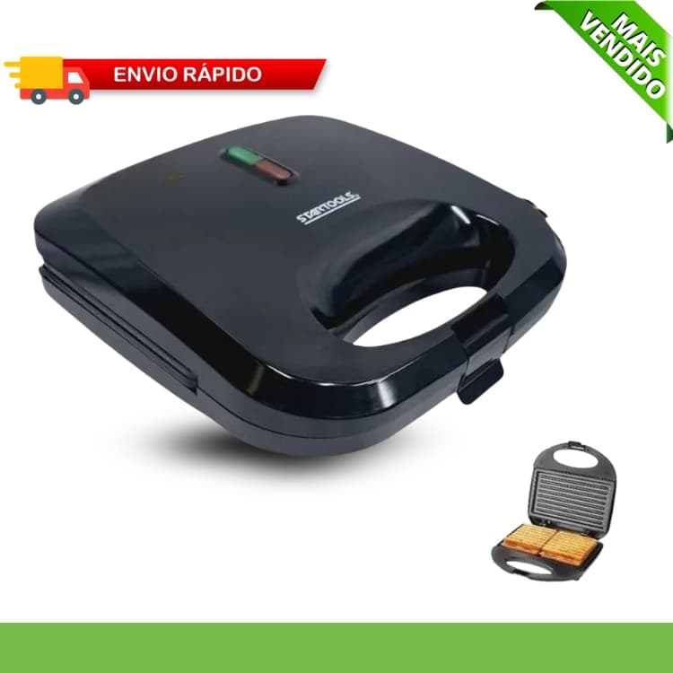 Sanduicheira Grill Elétrica 2 Em 1 750W 220V/127V Antiaderente Prensa Dupla