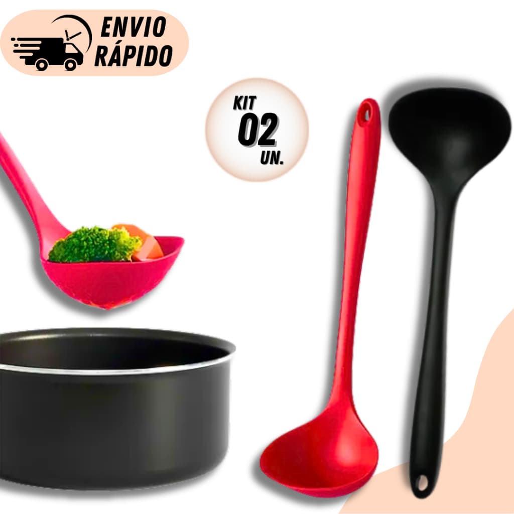 KIT 2 OU 1 UND CONCHA DE SILICONE GRANDE PARA FEIJÃO  UTENSÍLIOS DE COZINHA RESISTENTE AO CALOR ANTIADERENTE