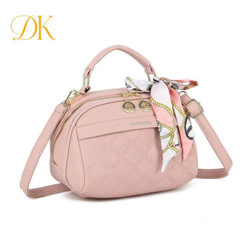 Bolsa Feminina Matelasse Transversal Ombro Mão Alça Ajustável Couro PU A1046 DUKEMODA