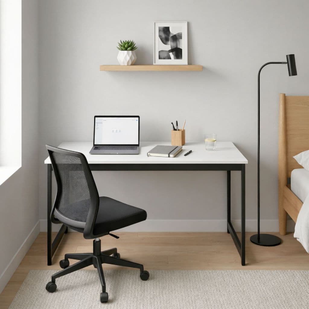 Mesa Escrivaninha Gamer e Home Office Estilo Industrial com Reforço em Aço e MDP