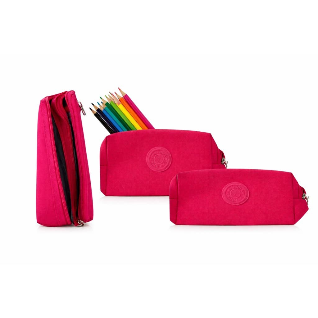 Estojo Duplo Premium Várias Cores Escolar Compre Já