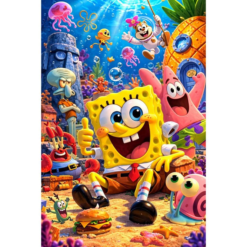 Capa Case Capinha Personalizada Bob Esponja Sponge Patrick Fenda do Biquini Molusco Filme Desenho