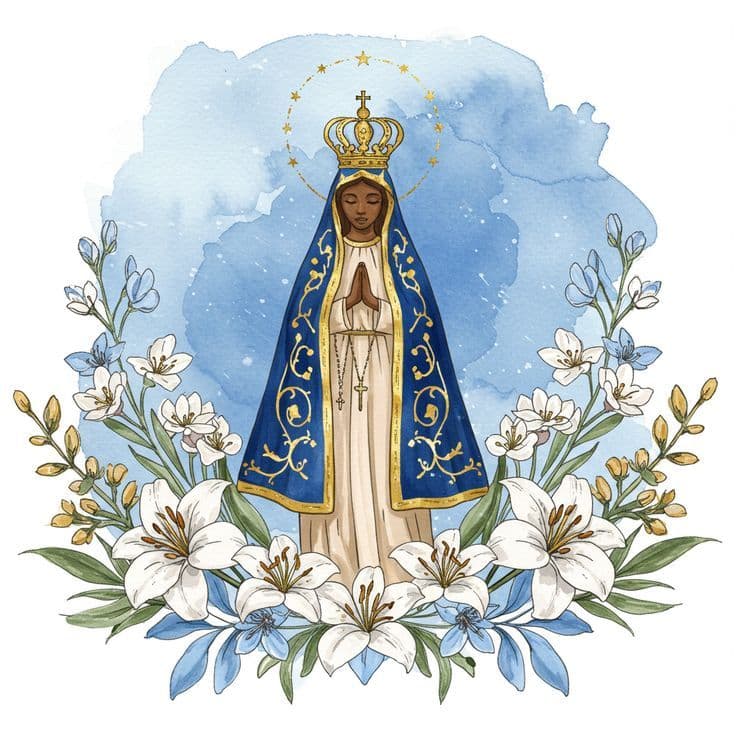 Capa Case Personalizadas Santos Religião Nossa Senhora da Conceição Aparecida Paadroeira do Brasil