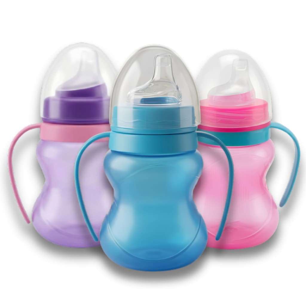 Copo Treinamento 240ml Petita Bico Antivazamento Alças Laterais Liso - Azul Rosa Roxo