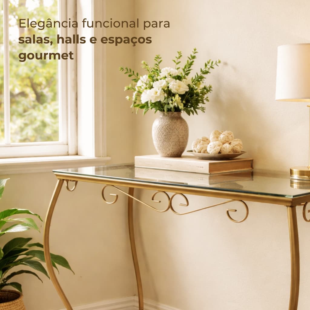Aparador para Sala de Ferro 60 cm Decoração para Casa Móveis Mesa Cantinho do Café
