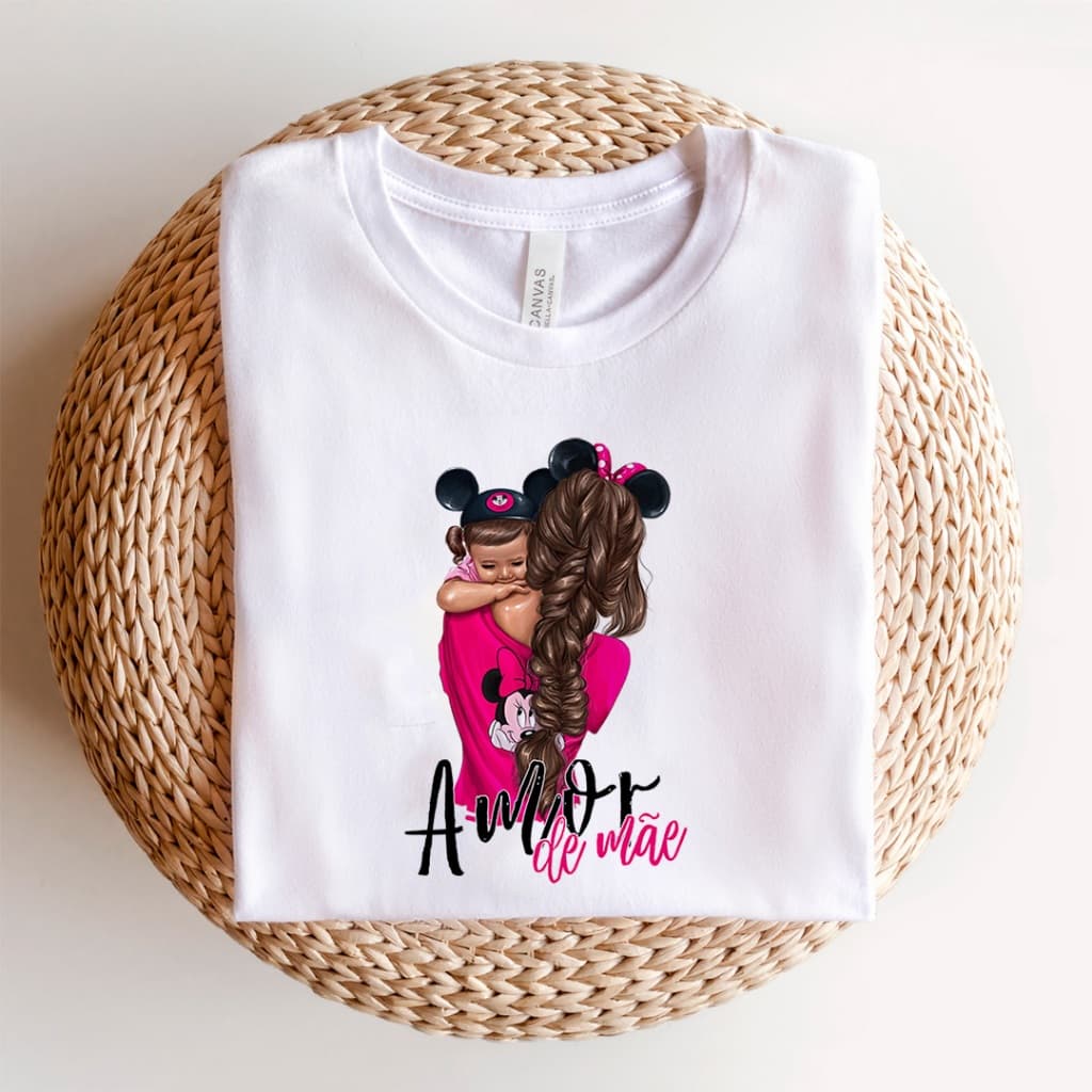 Camiseta Feminina Dia Das Mães Amor De Mãe Blusa Confortável Camisa
