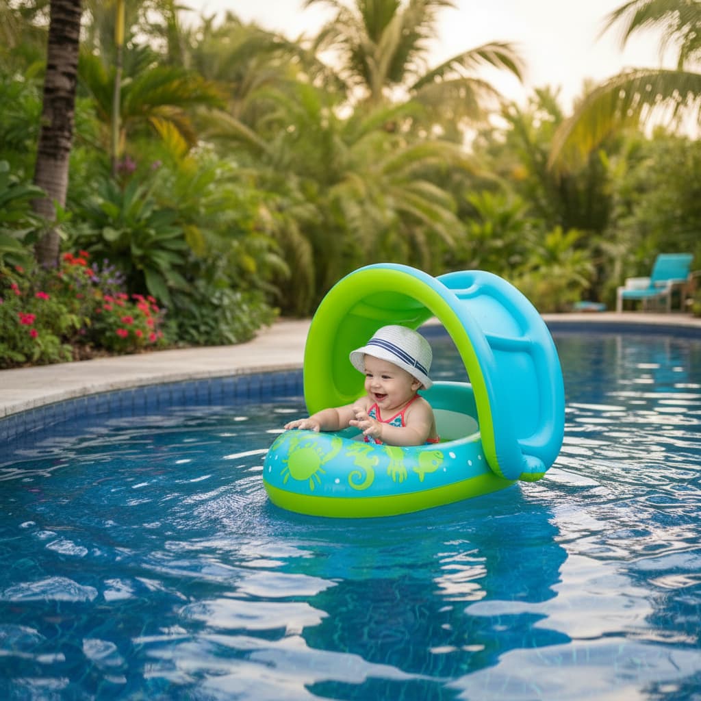 Bote Infantil Caranguejo - Verde Boia infantil Boia de piscina Boia bebê