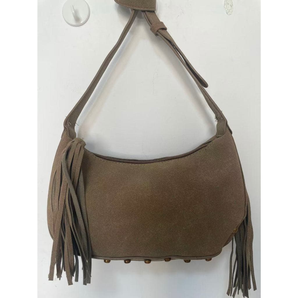 Bolsa Feminina Transversal com Franjas – Estilo Boho Moderno